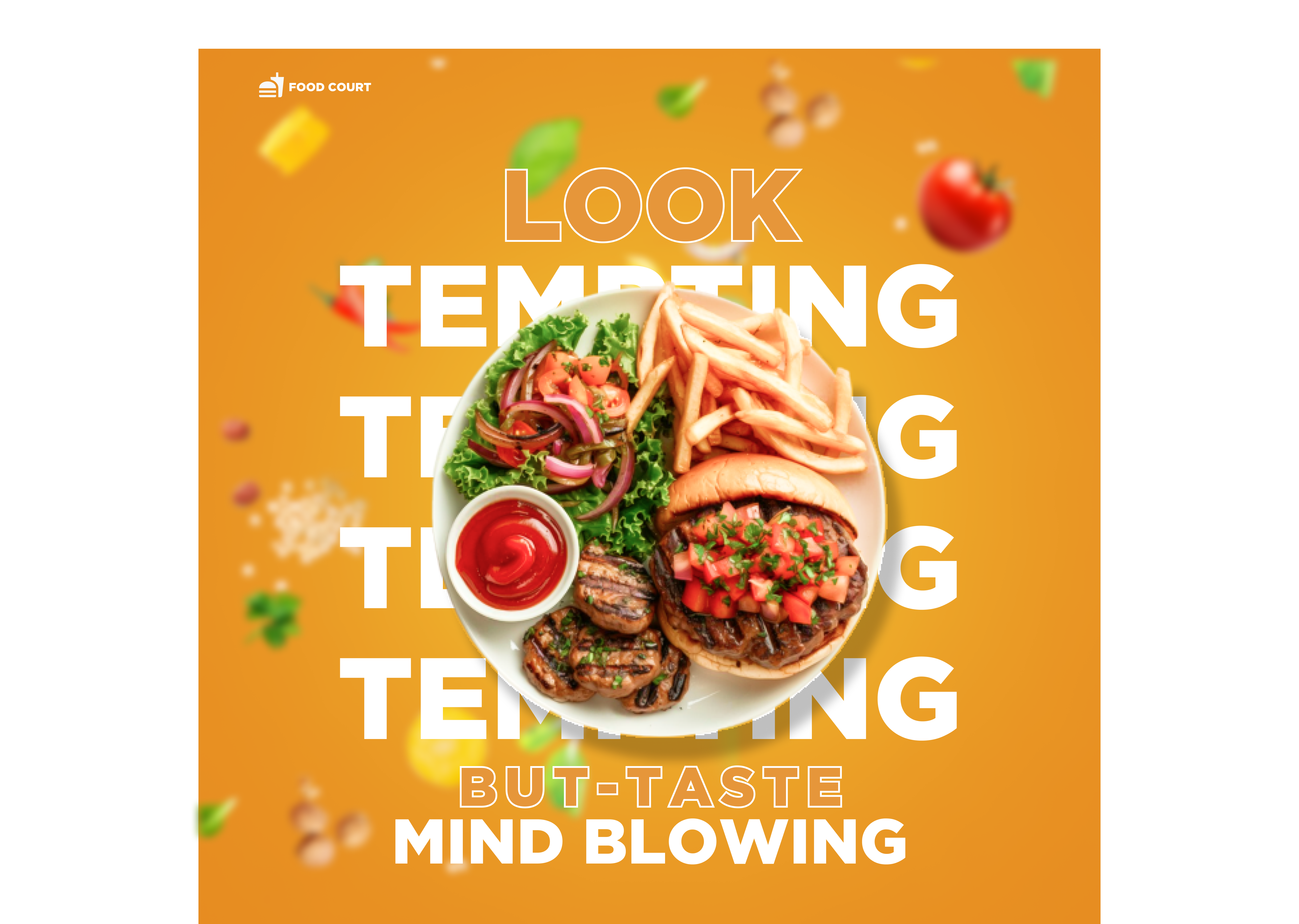 Food poster Design/Graphic design 3d branding graphic design ui