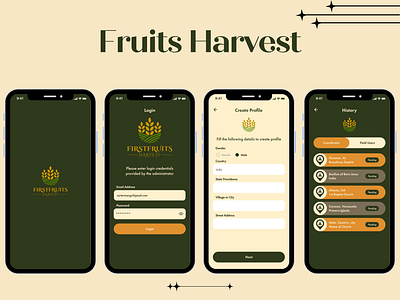 FruitHarvest App 🍎🌽🍇🥕🍊 3d animation branding desktop application digital design graphic design logo mobile app motion graphics ui ui graphics user experience user experience design user interface design ux ui visual communication web application