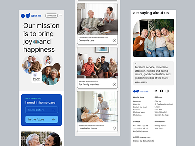 Responsive web design - Elder Joy clean clean ui responsive responsive design responsive website uiux user interface ux web design website