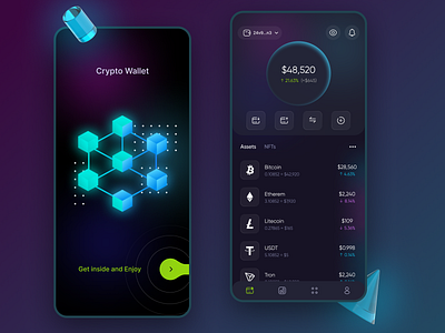 Crypto Wallet User Interface crypto mobile ui wallet