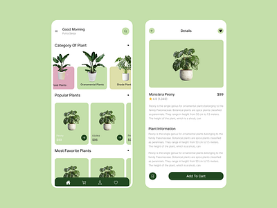Greenery : Mobile Apps apps green mobile plant ui ux