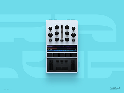 Wavesound DJ Mixer - Skeumorphic Design ableton ai app artificial intelligence audio branding design dj figma gui illustration logo mixer music plugin skeumorphic ui vst vst plugin