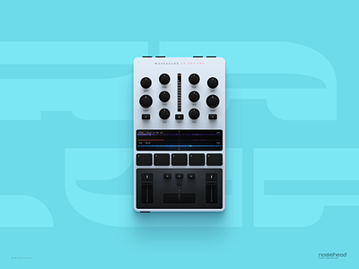 Wavesound DJ Mixer - Skeumorphic Design ableton ai app artificial intelligence audio branding design dj figma gui illustration logo mixer music plugin skeumorphic ui vst vst plugin