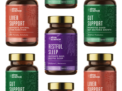 Branding for supplements branding drawing graphic design hand drawn jar label organic supplement vintage