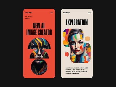 Artimg AI Mobile App 2023 ai branding aifigma app typography aifigma artificial intelligence branding cleanai design graphic design typography aifigma