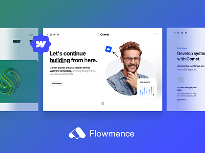 🚀 Excited to introduce Comet - Startup Webflow Template! agency template design template webflow webflow template webflowtemplate websitedesign