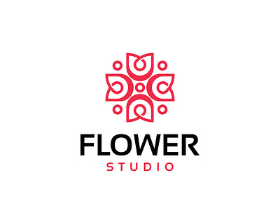 Abstract Flower Logo abstract logo design flower logo organic