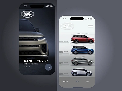 Range rover, Land rover app design blue brand branding concept design graphics design homepage illustration motion design motor sport design redesign ui ui design uiux