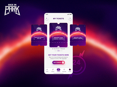 90-Day UI Design Challenge: Day 19 app design design challenge digital ticket e ticket graphic design rock am ring rock im park ticket ui ui ui design ui designer ui inspiration uiux user interface design uxui