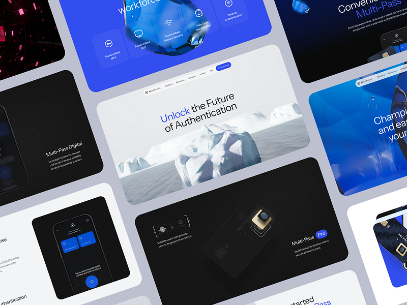KelvinZero Site Development authentication corporate site cuberto customer digital home page illustration multi recources security solution ui ux web web design workforce