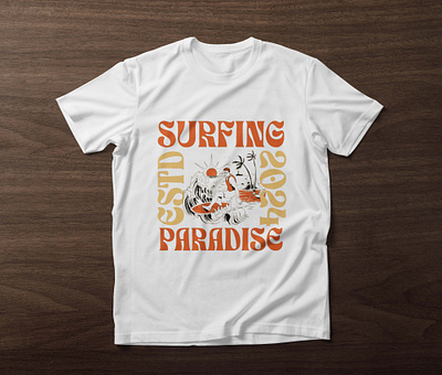 Surfing t shirt design custom t shirt illustration summer t shirt surfing t shirt t shirt design typography typography t shirt design