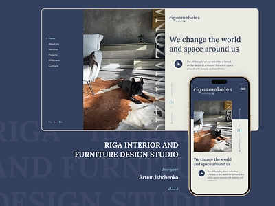 Interior design studio branding design figma furniture design interior design ui uxui web web design website