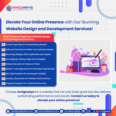 Elevate your online presence with Amigoways! amigoways amigowaysappdevelopers amigowaysteam branding graphic design logo motion graphics ui