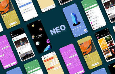NEO - social media app app branding design graphic design illustration logo typography ui ux vector