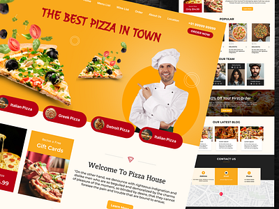 Pizzooo Web Template create ecommerce store design food website food shop website foodstore web design foodstorewebsite foodtemplatedesign foodwebsite foodwebsitedesign online shopping website online store design