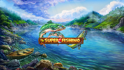 Fishing Themed online slot game animation background casinogames gamedeveloper graphic design logo slotgame slotmachines