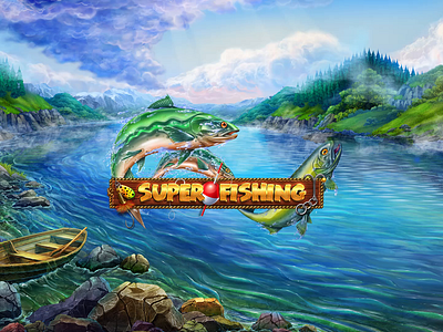 Fishing Themed online slot game animation background casinogames gamedeveloper graphic design logo slotgame slotmachines