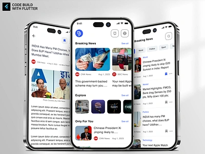 Online News Flutter Mobile App app daily news app flutter mobile app ios app live news app mobile app news android app news application news flutter app news ios app online news app trending news app