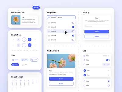 Design System components design design system mobile ui ui kit ux web