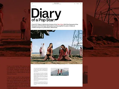 Article page concept art article artist blog creativity design editorial fashion graphic design illustration info infographic inspiration landing lettering music news page typography ui