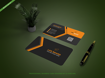 Orange Lor Brand Business Card adobe indesign adobe photoshop adobeillustrator ajking ajkingnwl ajnwl business card canva design designer graphic design illustration professional business card ui