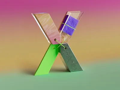 36 days of type - X 36daysoftype 36daysoftype2024 3d animation blender branding cinema4d design illustration logo motion design motion graphics redshift