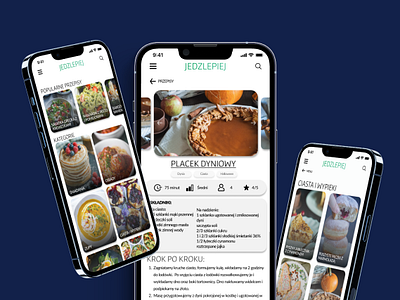 Pumpkin Pie Recipe Page - UI Design - Idź Pan w UI #20 appdesign branding challange figma pumpkin recipe recipe app ui uidesign ux