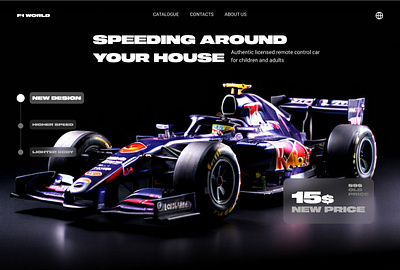 Main Screen Layout for Race Car car ui web