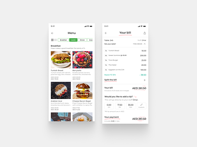 Dine-in payments responsive design app appdesign bills design designui designux figma food interface pay paying product product page responsive ui ux