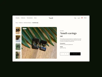 Jewelry shop product page concept article brand branding creativity design ecommerce editorial graphic design green illustration inspiration jewelry logo online store page product product page service ui ux