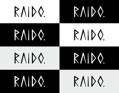 Raido branding clear emblem identity kerning laconic lettering logo logotype mark minimalist operator sign symbol tour typography visual