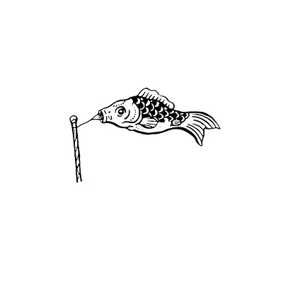 Tako barrilete design illustration pez tatto vector