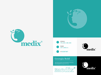 Medix artwork branding corporation creative design emblem identity logo logotype medical