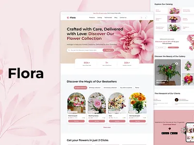 Flower Website Design Inspiration: Elegant Florist UI Ideas craftedwithcare ecommercelandingpage floraecommerce floral website florist landing page flower landing page flower shop design flower shop website flower shop website design flower store flower web design flower website ui ux flowers website flowershoponline online shop uiuxdesign userexperience uxui webdesign website ui
