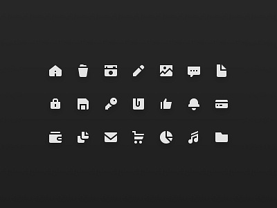 Icon set icons mobile piktogram set signs ui ui kit