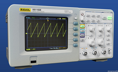 Oscilloscope RIGOL DS1102E 3d arnold device maya oscilloscope