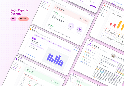 UI UX Design for nago reports branding graphic design graphs infographics minimal reports design ui ux vector