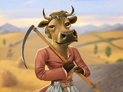 Cow artwork character character design concept art design game design illustration