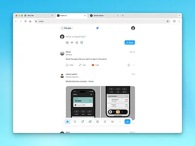 Simple Twitter — UI redesign social social app social app design social media social media design social media ui social ui twitter twitter redesign twitter ui ui ui app ux redesign web app