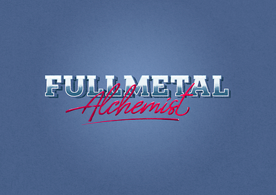 Fullmetal Alchemist branding fullmetal alchemist lettering logo paint typography
