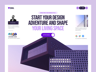 QUAL. Header Exploration architecture architecture agency building construction header interior interior architecture landing page property property website real estate web website