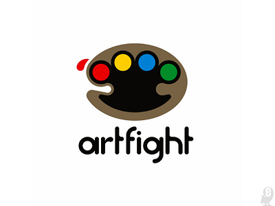 artfight art artist battle brass knuckles fight logo palette
