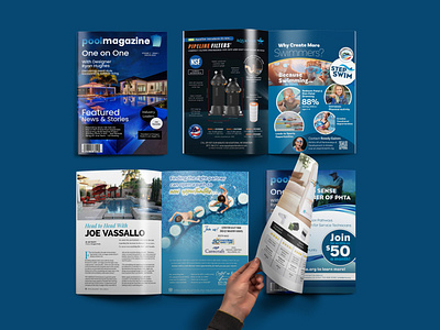 Pool Magazine annual report brochure design business card company profile design flyer design magazing design packging design