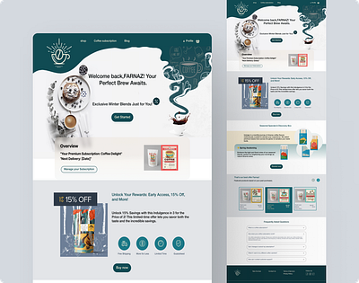 Coffee Subscription Website coffee coffee subscription design product design ui ux