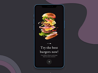 Fast Food mobile app animation appdesign black mobile app design creativedesign digitaldesign fast food figma figmadesign graphic design graphicdesign hamburger innovation interactiondesign mobiledesign motion graphics prototype reverse count prototype ui uiux ux