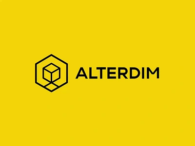 Alterdim Logo Animation 2d animation bee black box gif hexagon hive honey line morph motion graphics smart smooth square technology text transition ui yellow