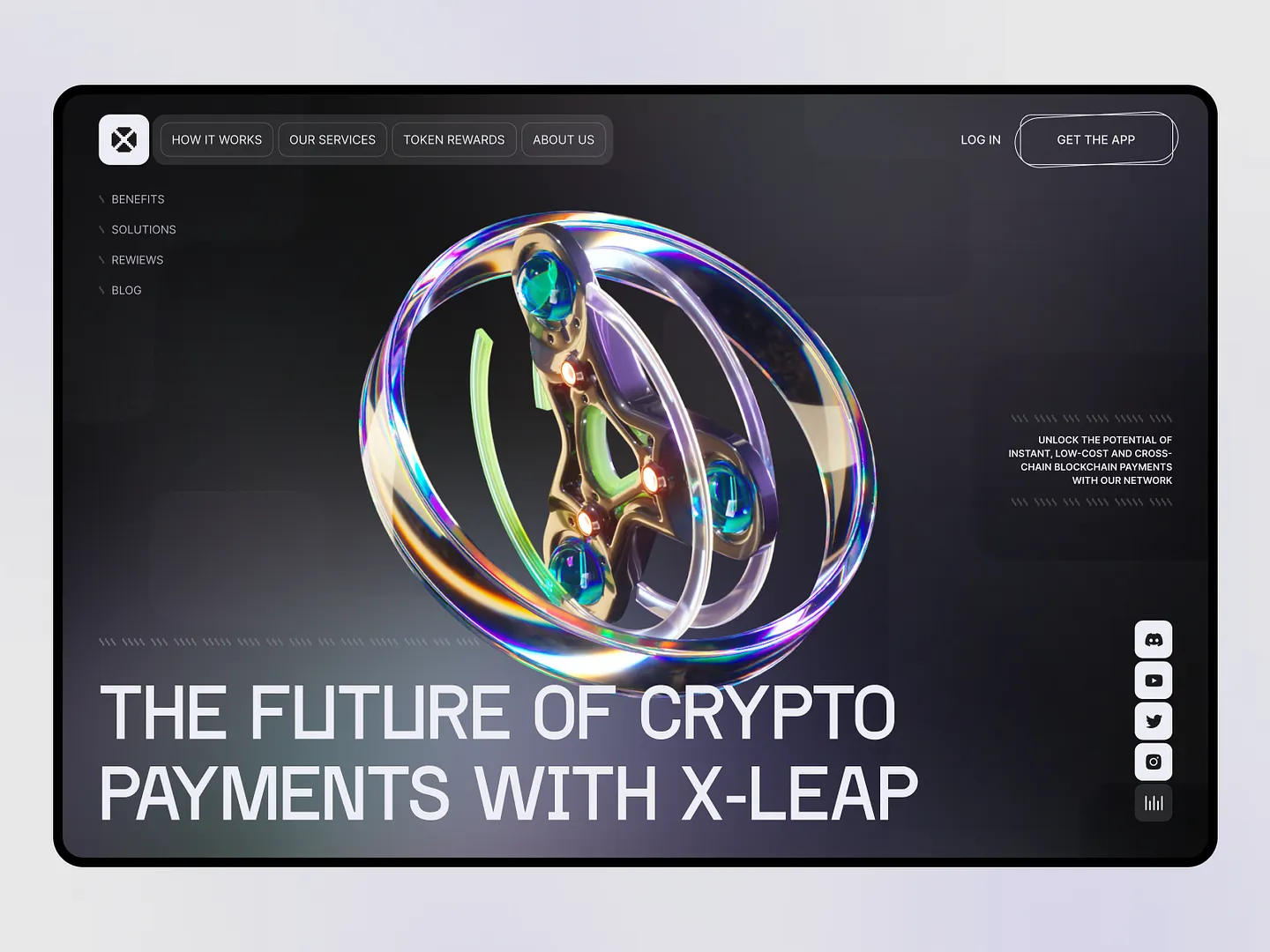 Innovative Blockchain Website Design for X-Leap Payments