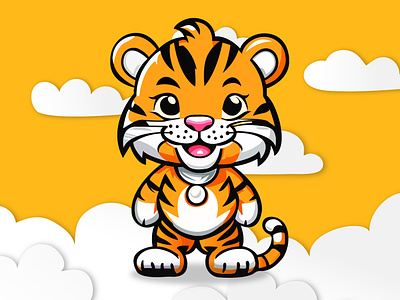 Tiger Cat Illustration graphic design illustration tiger cat illustration