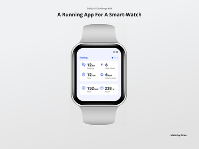 Daily UI Challenge #84 apple watch design fitness tracker health and fitness health tracker mobile design running app smart watch ui uichallenge ux uxdesigner uxui watch design