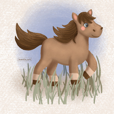 Cute little horse. Children illustration animal design book illustration cartoon cartoon animal character design children book children illustration cute horse educational and fun engaging childrens farm animal game for kids montessori learning
